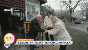 "halo tu polsat" ze Szlachetną Paczką. Ekipa programu z busem darów dla pana Wojciecha