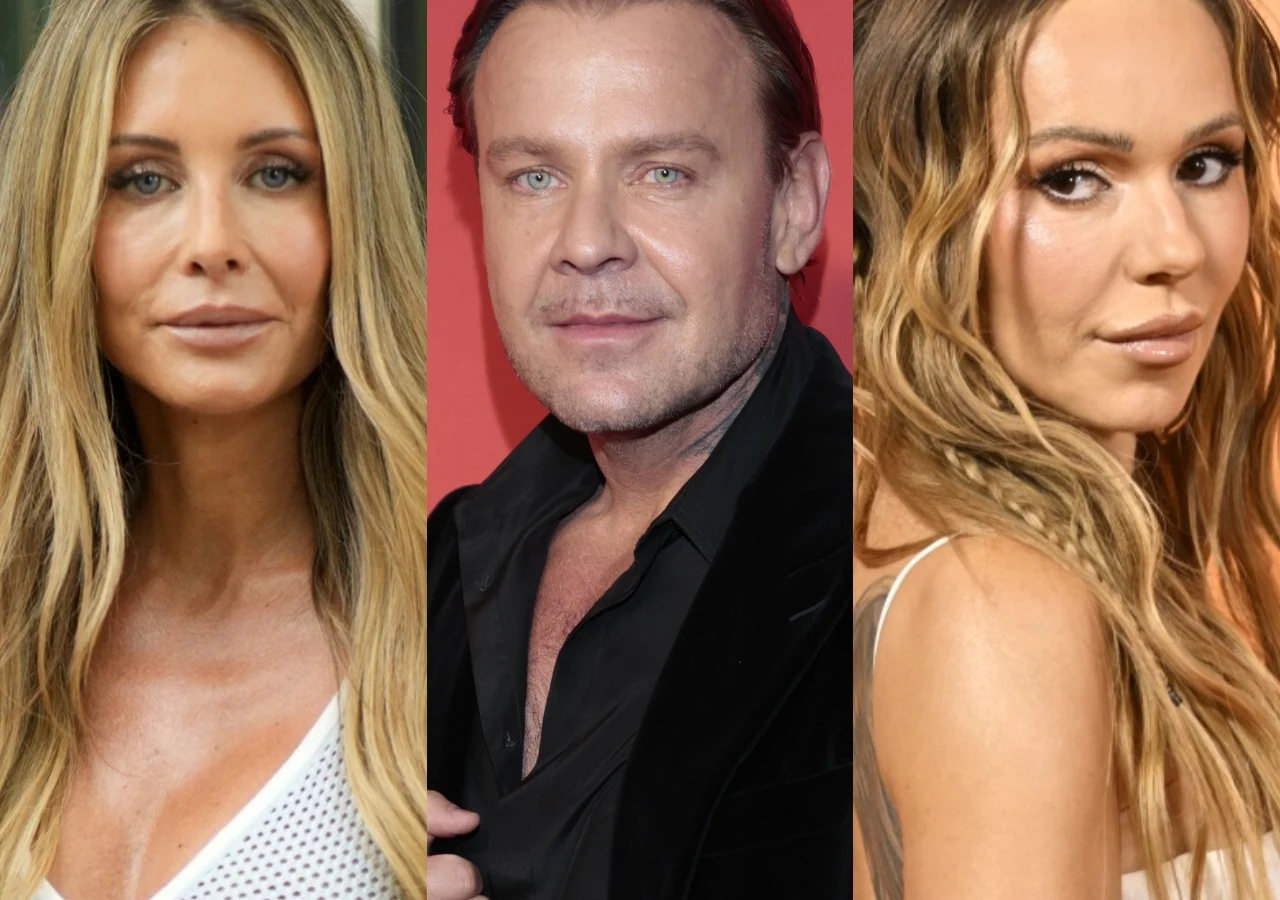 Małgorzata Rozenek, Dawid Woliński, Doda Trzy osoby w średnim wieku o jasnych włosach pozują osobno na neutralnych tłach, dwie kobiety po bokach ubrane są w jasne stroje, mężczyzna pośrodku ma na sobie czarną marynarkę.