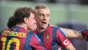 Adrian Przyborek i kapitan Pogoni Szczecin Kamil Grosicki