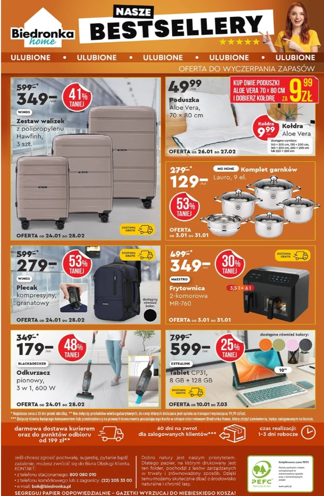 Promocja Biedronka Home: zestaw walizek, plecak kompresyjny i inne bestsellery w obniżonych cenach