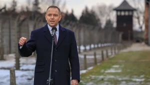 Karol Nawrocki na obchodach w Oświęcimiu