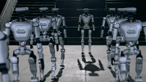 LimX Dynamics opublikowało film pokazujący 18 pełnowymiarowych robotów humanoidalnych Oli działających w pełnej synchronizacji