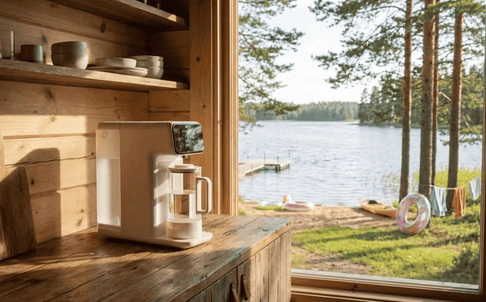 Wyjeżdżasz na wakacje? Teraz oprócz ulubionego zaparzacza do kawy możesz wziąć też filtr do wody. Twoja kawa też będzie smakować lepiej. Źródło: Klarta.pl / materiały promocyjne