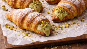​Chrupiące croissanty z pistacjowym kremem. Cukierniczy przebój w błyskawicznej wersji