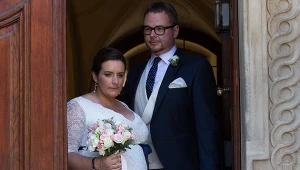 Jan Lubomirski-Lanckoroński i Helena Mańkowska w dniu ślubu