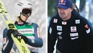 Prezes PZN Adam Małysz i Kacper Tomasiak - 19-letni lider reprezentacji Polski w skokach narciarskich