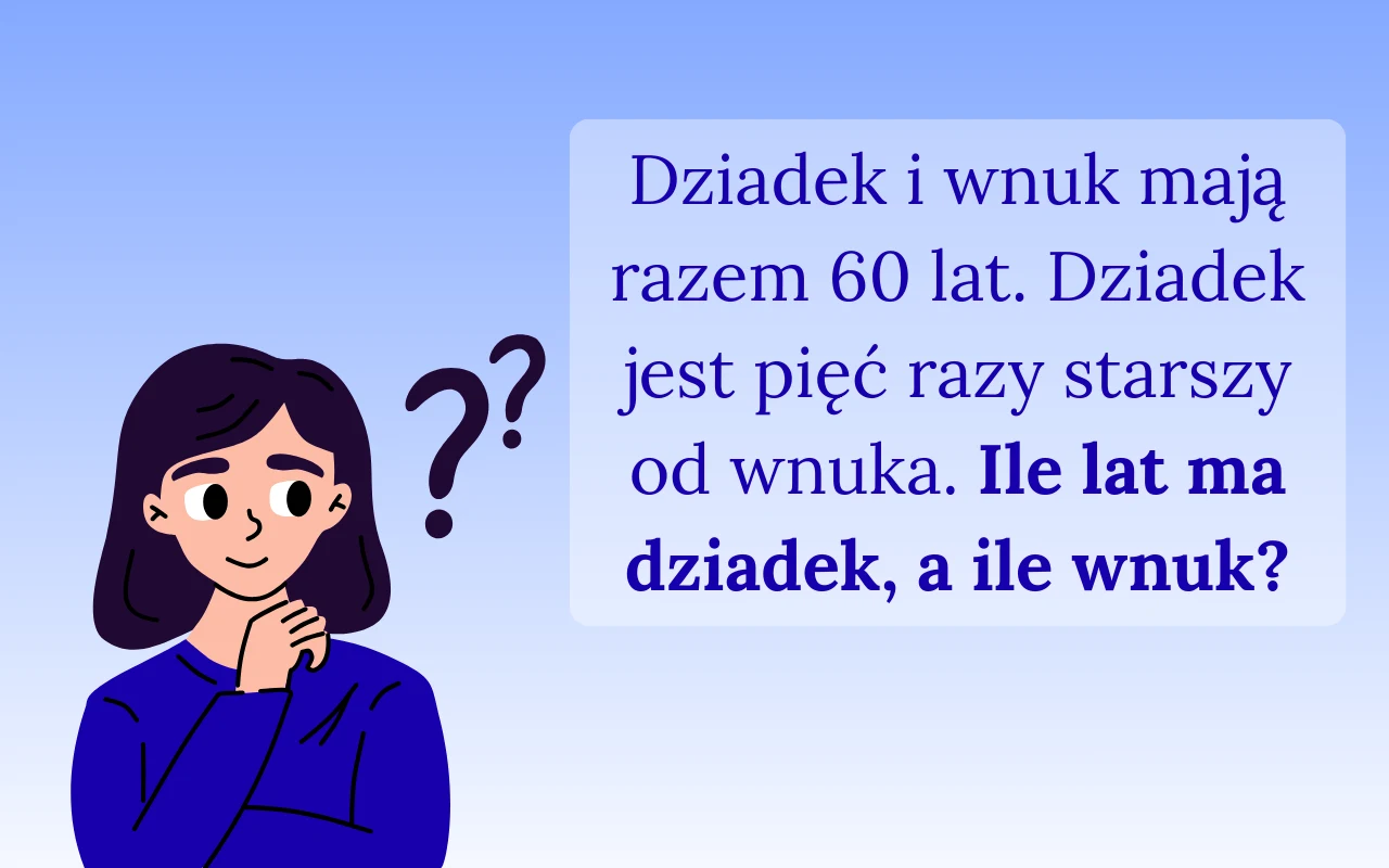  Ile lat ma dziadek, a ile wnuk? Przekonaj się, czy poprawnie obliczysz tę zagadkę 