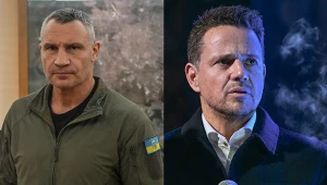 Mer Kijowa Witalij Kliczko oraz prezydent Warszawy Rafał Trzaskowski