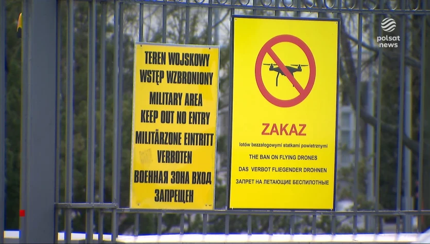 "Wydarzenia": Przasnysz. Dron spadł na jednostkę wojskową