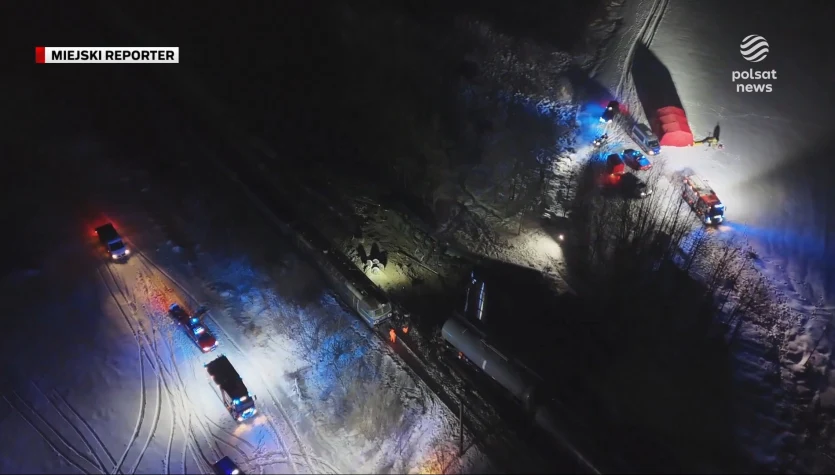 "Wydarzenia": Pogodowa dywersja. Mróz uszkodził szyny, z których wykoleił się pociąg