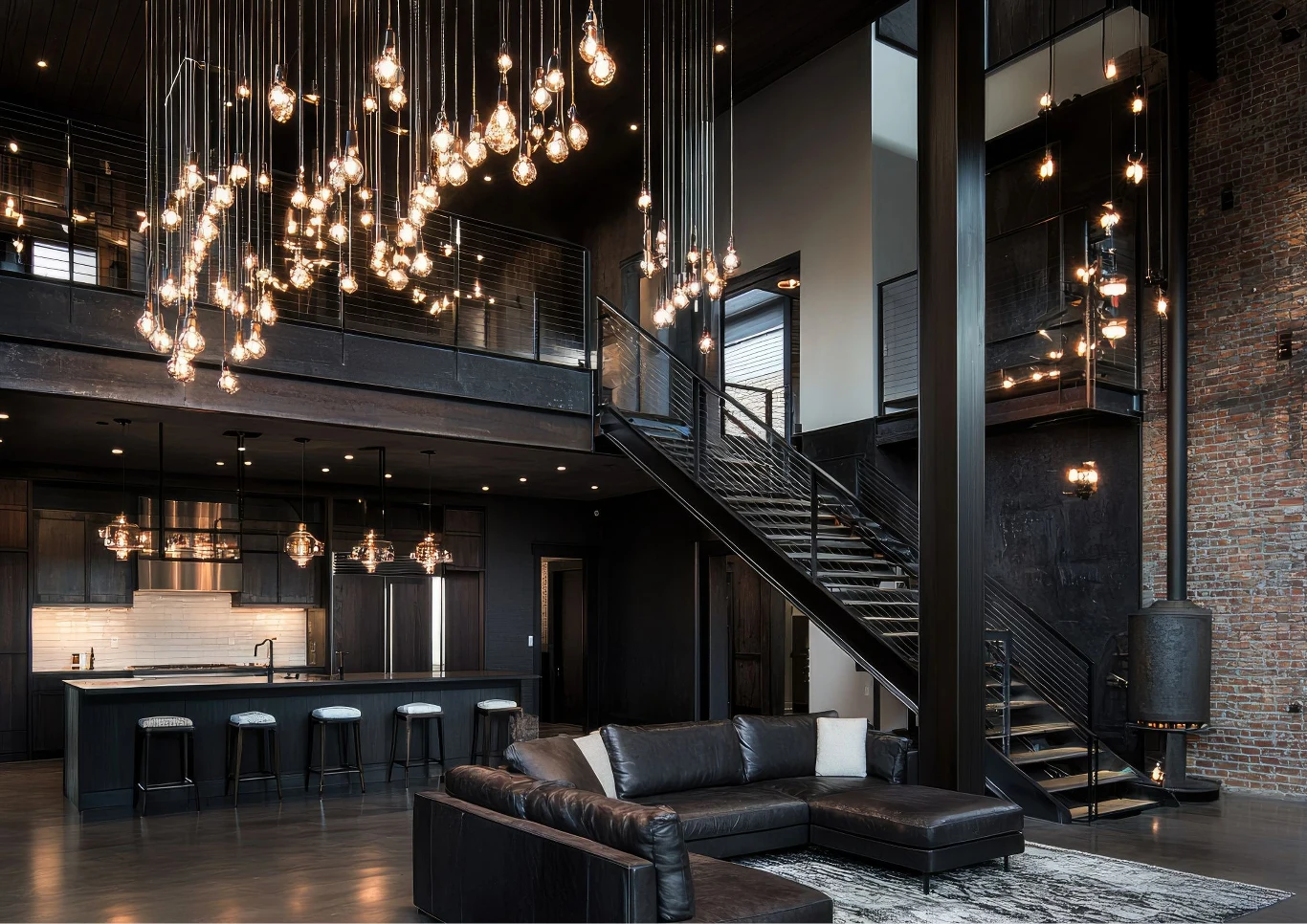 Styl loftowy jest uniwersalny i można wprowadzić go do każdego pomieszczenia