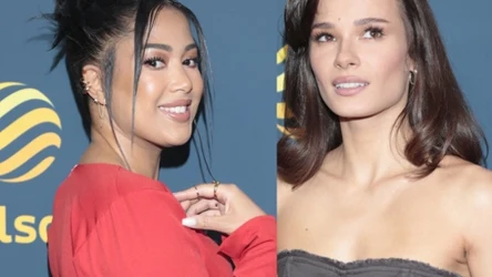 Patricia Kaazdi i Natalia Szroeder na prezentacji wiosennej ramówki Polsatu