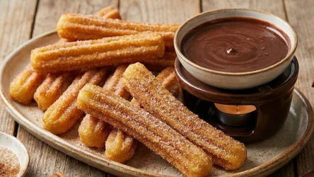 Churros z sosem czekoladowym
