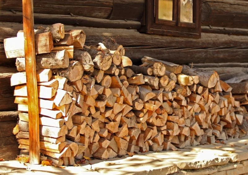 Ułożone drewno powinno być wystawione na działanie słońca i wiatru.