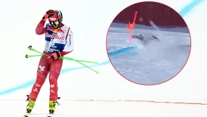 Dramatyczna scena przed igrzyskami. Twarz we krwi, zawodnik wypadł z trasy