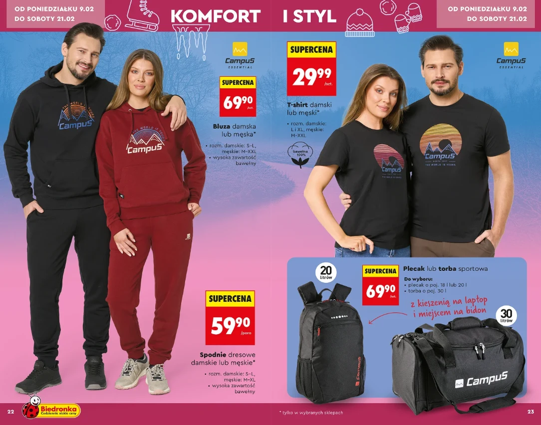 Bluzy, spodnie i koszulki na co dzień