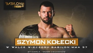 Szymon Kołecki w walce wieczoru Babilon MMA 57