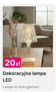 Lampa LED Glamour