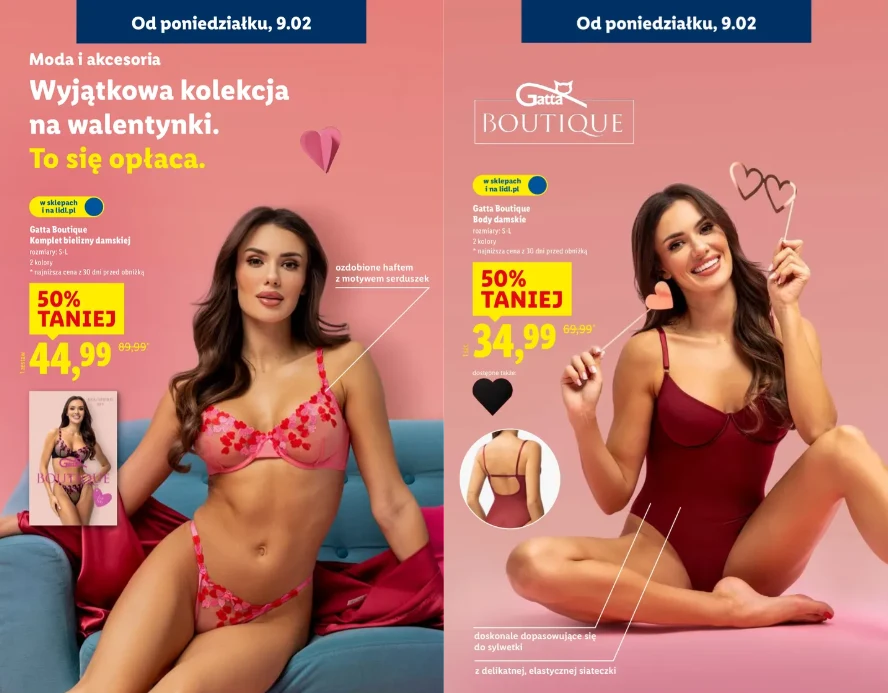 Walentynkowa kolekcja Gatta Boutique w Lidlu – eleganckie body teraz aż 50% taniej Walentynkowa kolekcja Gatta Boutique w Lidlu – eleganckie body teraz aż 50% taniej