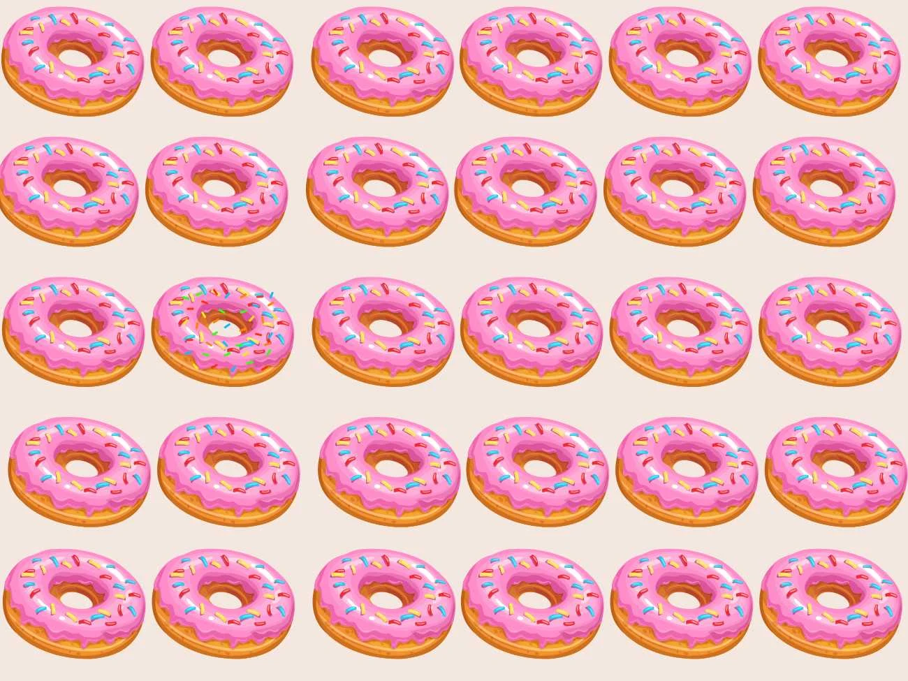 Który pączek jest inny? Rozwiąż zagadkę na spostrzegawczość. Który pączek jest inny? Rozwiąż zagadkę na spostrzegawczość.