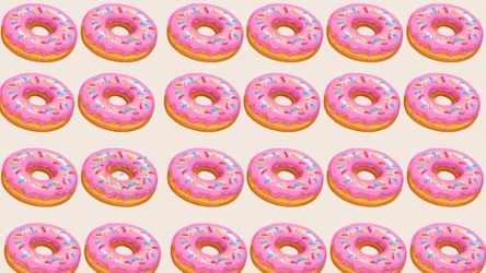 Który pączek jest inny? Rozwiąż zagadkę na spostrzegawczość. 