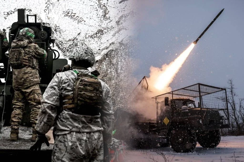 Rosjanie donoszą o postępach na froncie. Eksperci ISW punktują kłamstwa i brak dowodów. Zdj. ilustracyjne Żołnierze w kamuflażu obsługują sprzęt wojskowy na tle śnieżnego krajobrazu, po prawej stronie wystrzeliwuje rakieta z wojskowego pojazdu na zaśnieżonym polu.