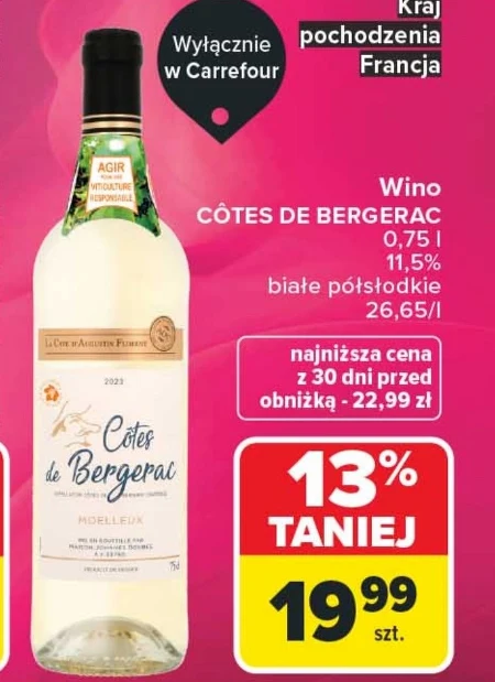 Напівсолодке вино Białe