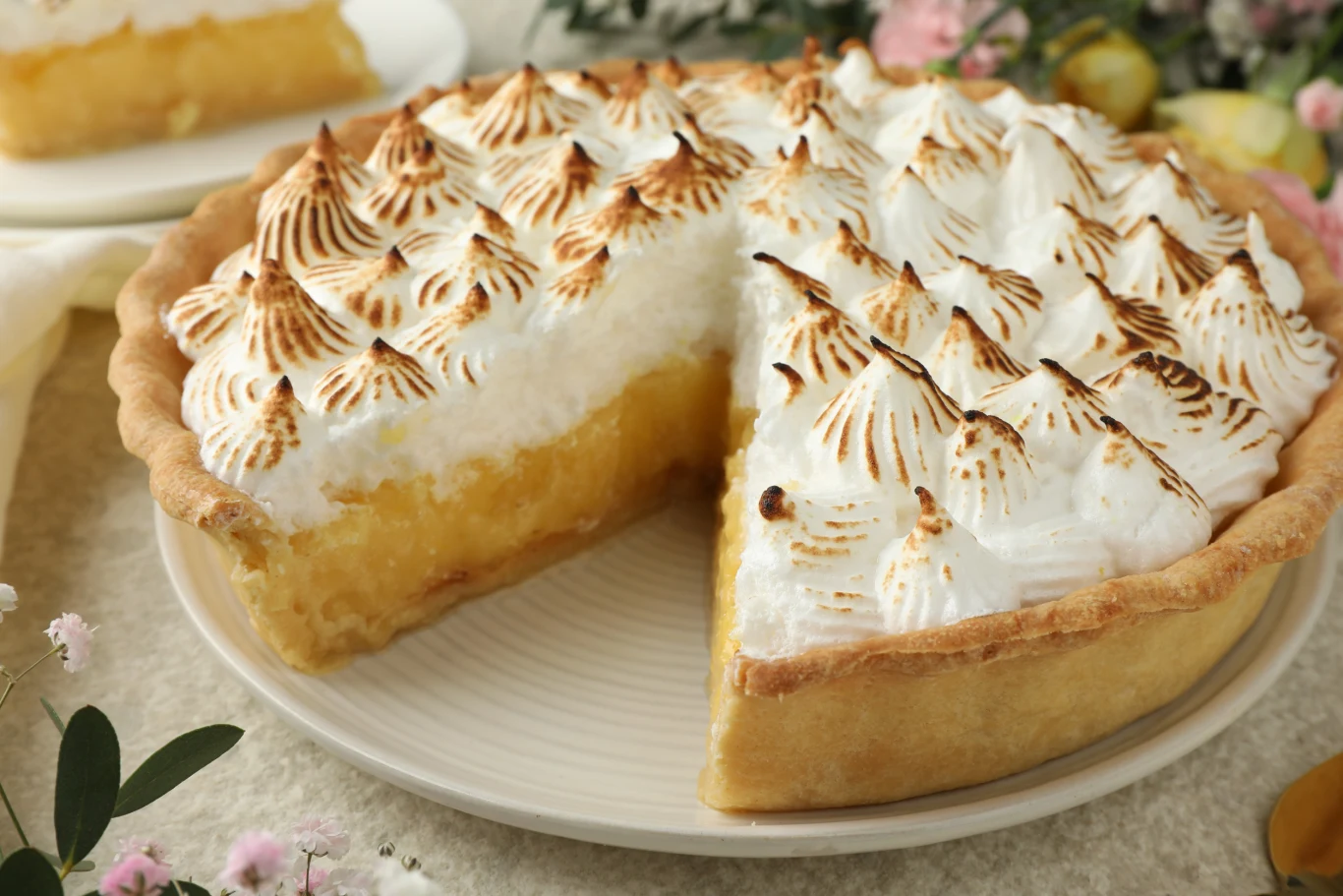 Tarta z jabłkami i bezą to wyśmienity deser, który może zastąpić tort podczas uroczystości Tarta z jabłkami i bezą to wyśmienity deser, który może zastąpić tort podczas uroczystości