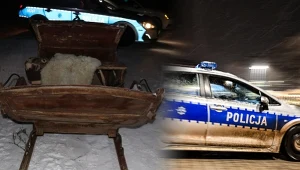 Podlaskie. Policjanci zatrzymali 54-latka, który spowodował wypadek podczas kuligu i uciekł z miejsca zdarzenia