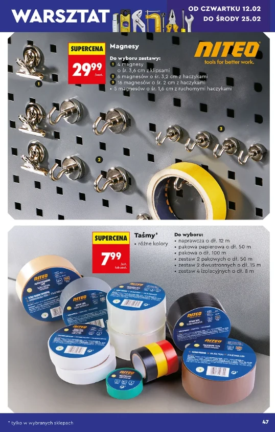 Magnesy warsztatowe i taśmy