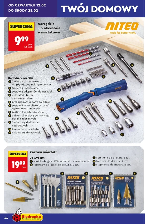 Wiertła i akcesoria warsztatowe. 19,99 zł