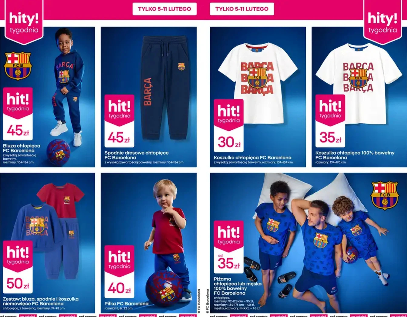 Koszulki, bluzy i dresy FC Barcelona już od 35 zł – prawdziwy hit dla małych i dużych fanów futbolu