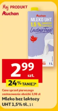 Mleko bez laktozy Auchan