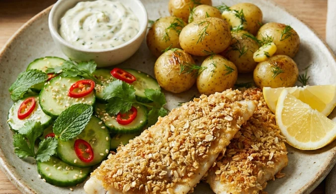 ​Złocisty okoń w otrębowo-parmezanowej panierce. Piątkowy klasyk w aranżacji Mateusza Gesslera 