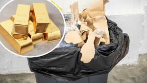 Kosztowna pomyłka. Mężczyzna wyrzucił sztabki złota do śmietnika