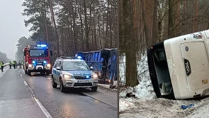 Groźny wypadek autobusu na Mazowszu. Wiele osób poszkodowanych