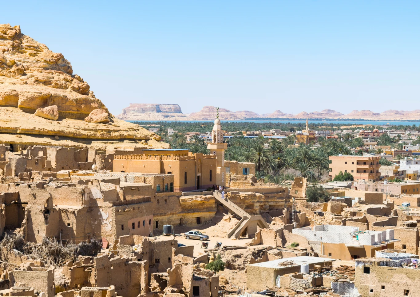 Oaza Siwa – pustynny krajobraz, palmy i tradycyjna zabudowa Egiptu