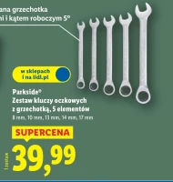 Zestaw kluczy oczkowych Parkside