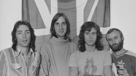 Genesis we wrześniu 1975 r. - od lewej: Steve Hackett, Mike Rutherford, Tony Banks i Phil Collins