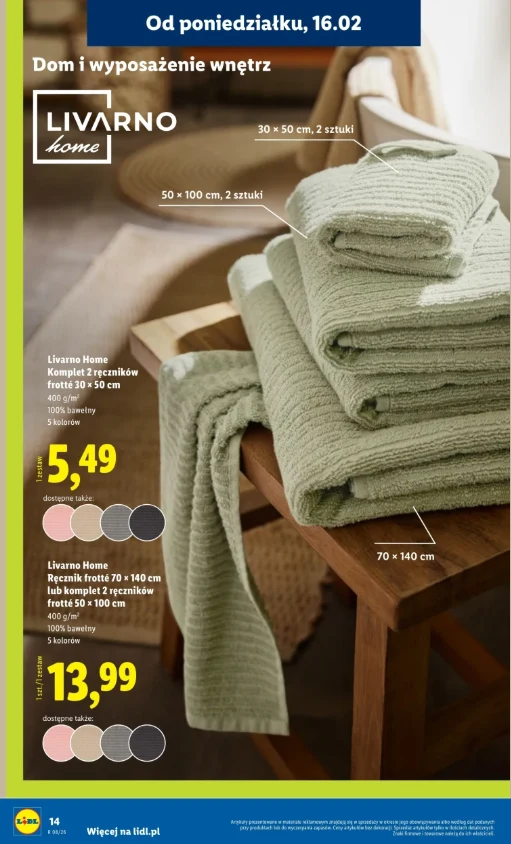 Ręczniki Livarno Home już od 5,49 zł