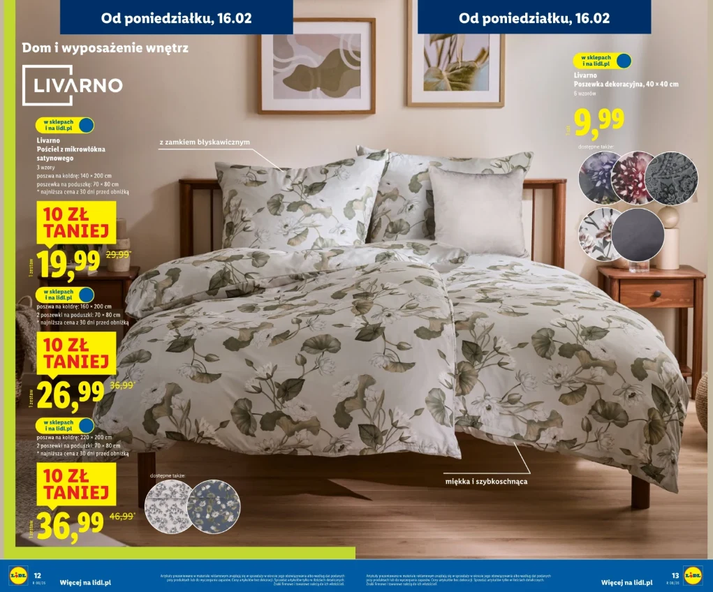 Pościel tańsza o 10 zł