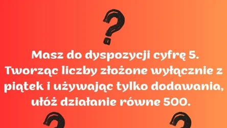 Zagadki matematyczne pomagają utrzymać umysł w dobrej formie. Spróbuj rozwiązać to równanie.