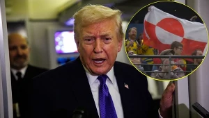 Kibice w swoisty sposób "odpowiedzieli" Donaldowi Trumpowi podczas zimowych igrzysk olimpijskich w kwestii Grenlandii