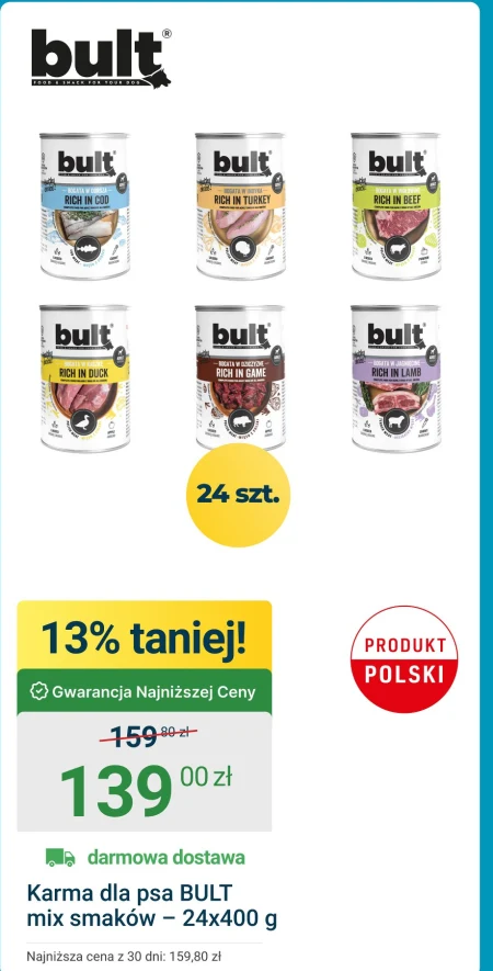 Корм для собак Bult