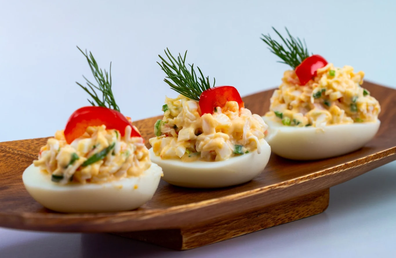 Faszerowane jajka to pyszna przekąska na imprezę i nie tylko Faszerowane jajka to pyszna przekąska na imprezę i nie tylko