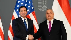 Marco Rubio i Viktor Orban podczas spotkania w Budapeszcie