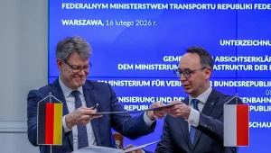 Minister infrastruktury RP Dariusz Klimczak oraz minister transportu Republiki Federalnej Niemiec Patrick Schnieder podpisali umowę dotyczącą współpracy kolejowej obu krajów