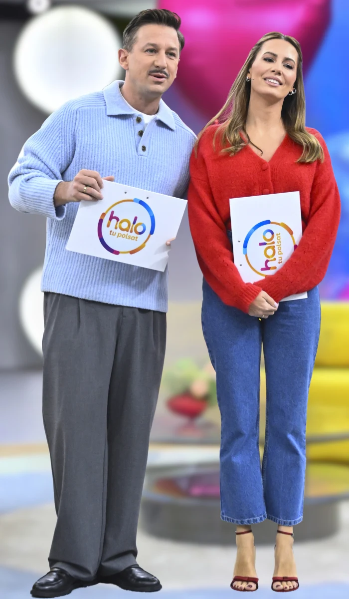 Agnieszka Hyży i Maciek Rock poprowadzili walentynkowe wydanie "halo tu polsat"