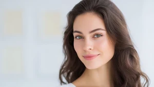 młoda kobieta z długimi lśniącymi włosami