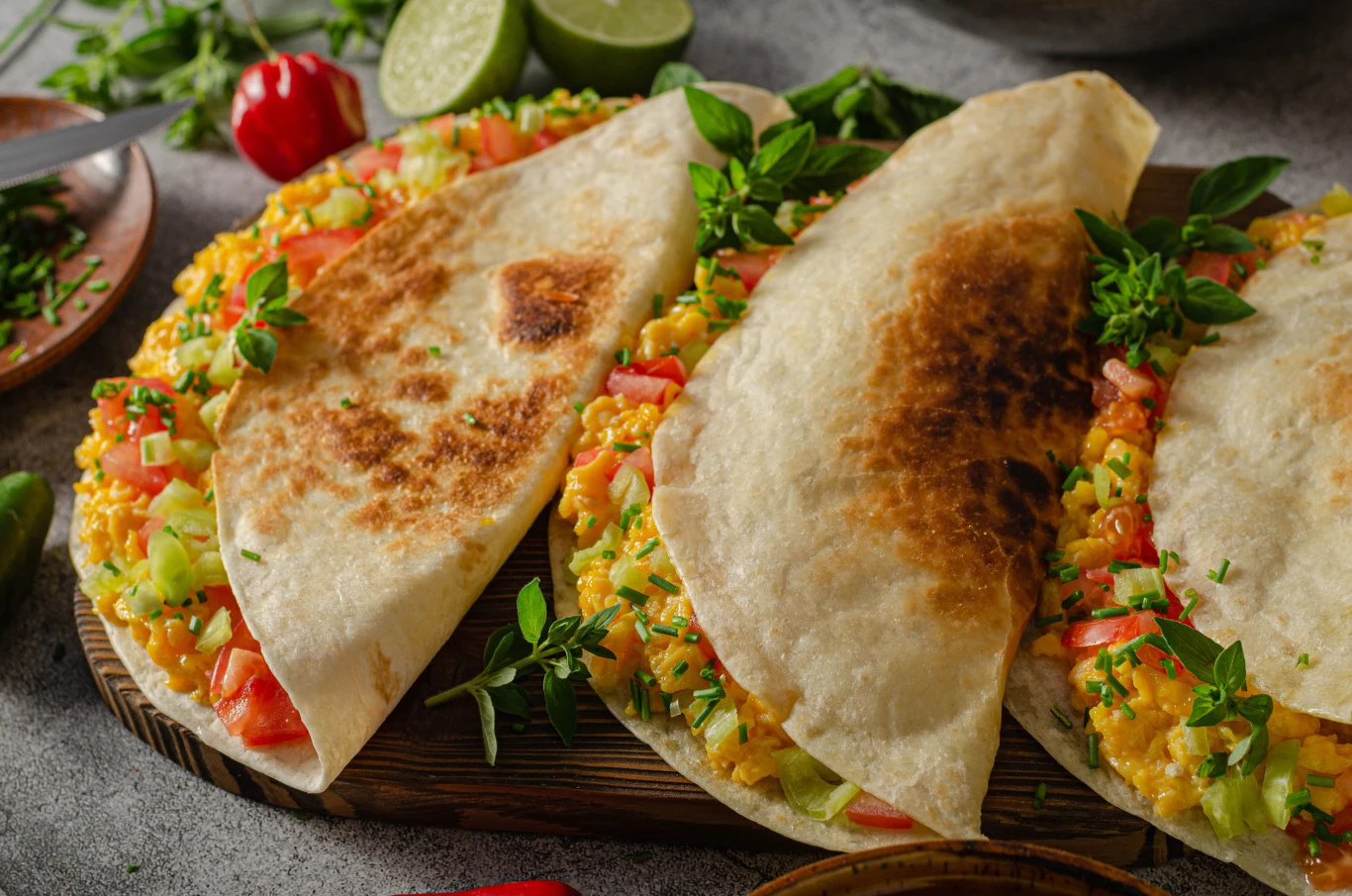 Tortille mogą być ciekawą bazą do dań śniadaniowych Tortille mogą być ciekawą bazą do dań śniadaniowych